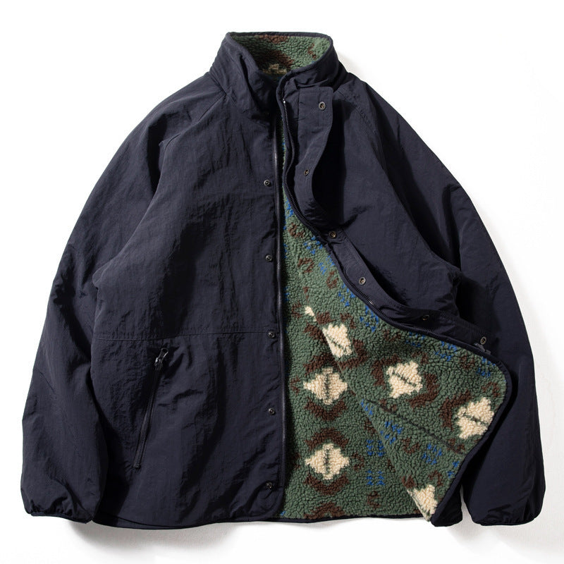 Men's Autumn Fleece-Lined Thermal Double-Sided Loose Casual Top
