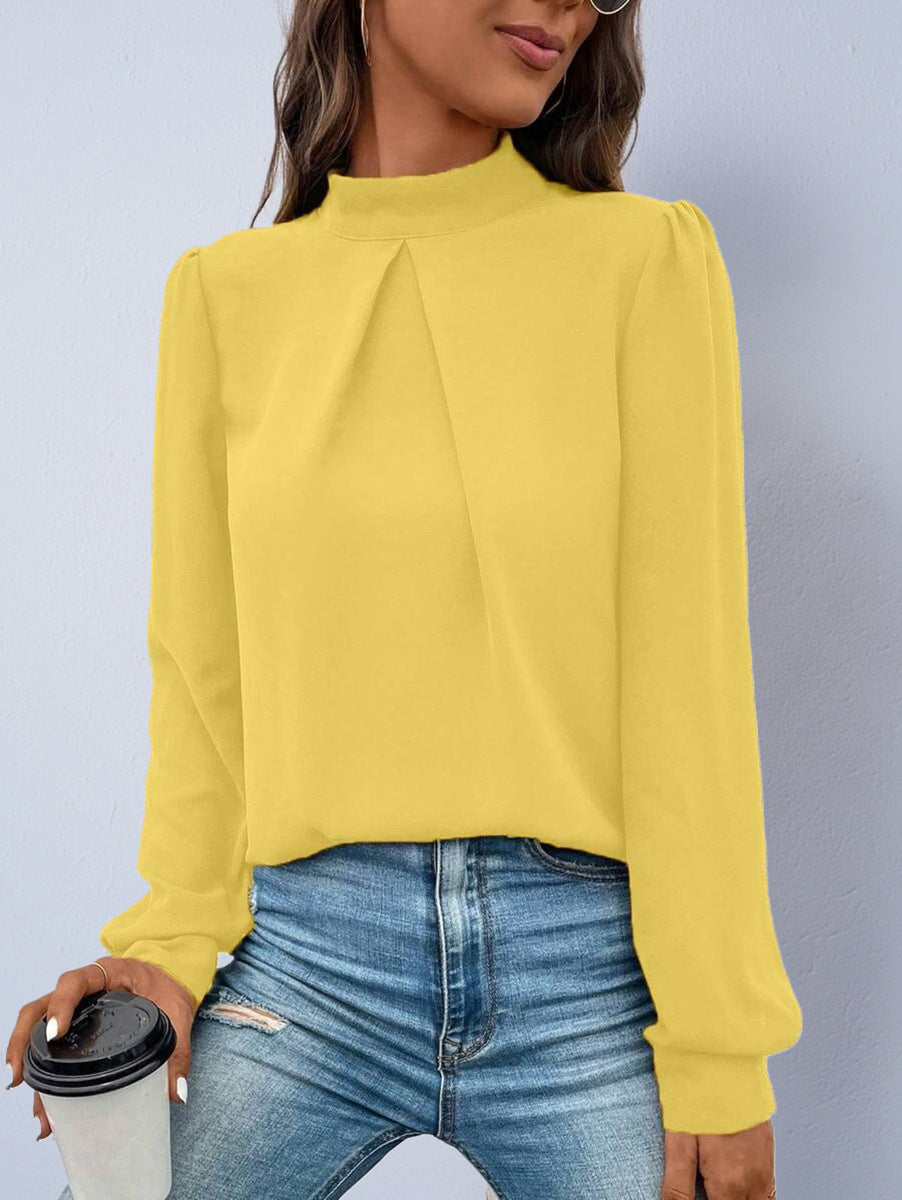 Women's Satin Fashion Long-Sleeve Blouse