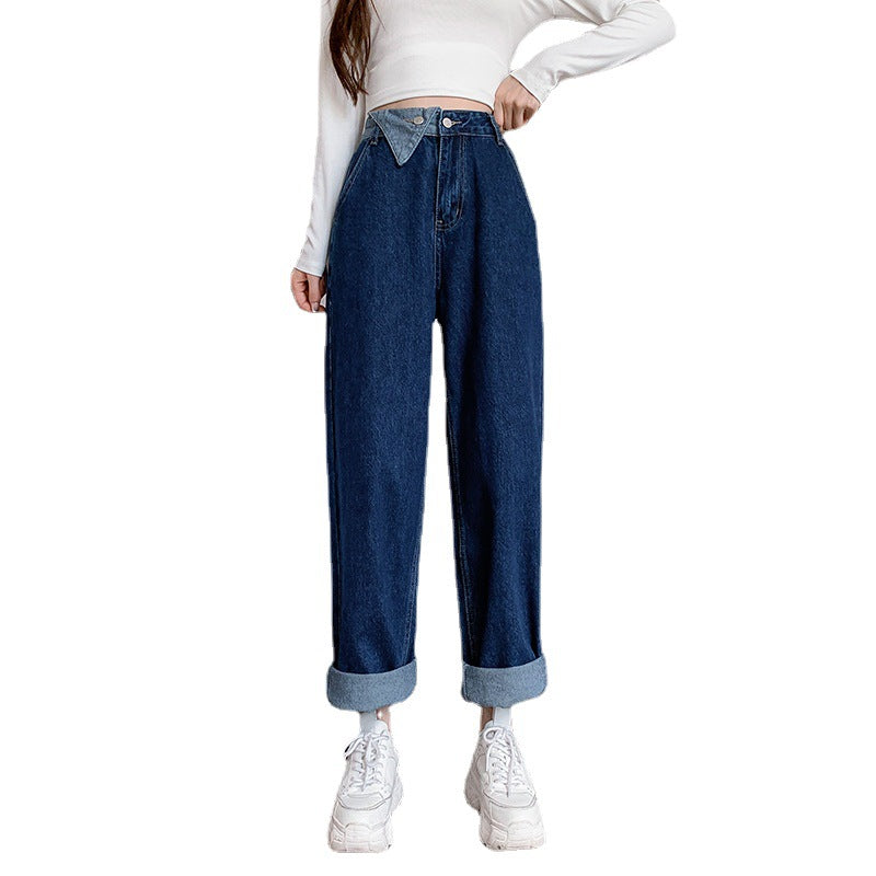 Loose, Draped Straight Leg Hole Mopping Trousers