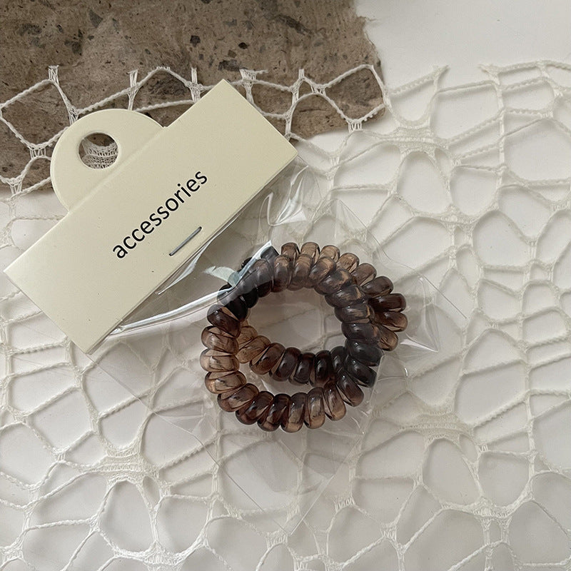 Women's Summer High-end Telephone Cord Hair Rope Set