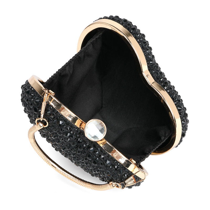 Modedesign Håndtaske med Diamantbesætning til Skulder og Crossbody
