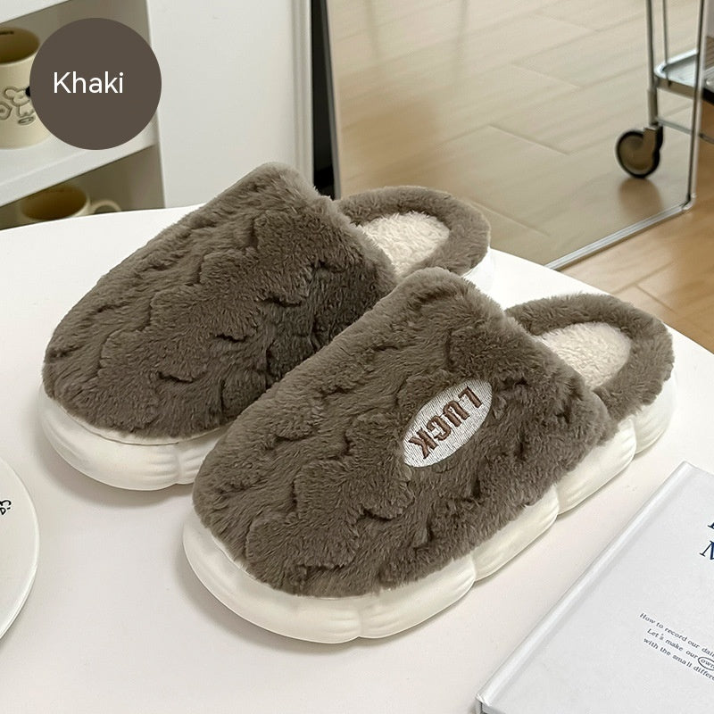 Couple Slippers Female Platform Bow