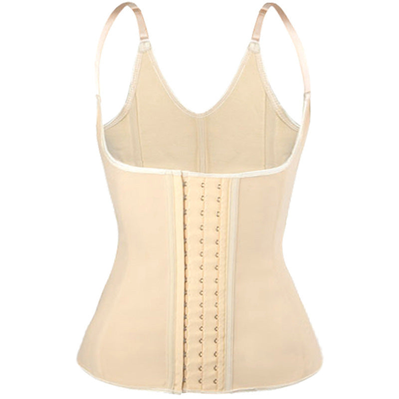 Rubber Corset Waist Girdling Belly Contraction Spaghetti Strap Tank Top