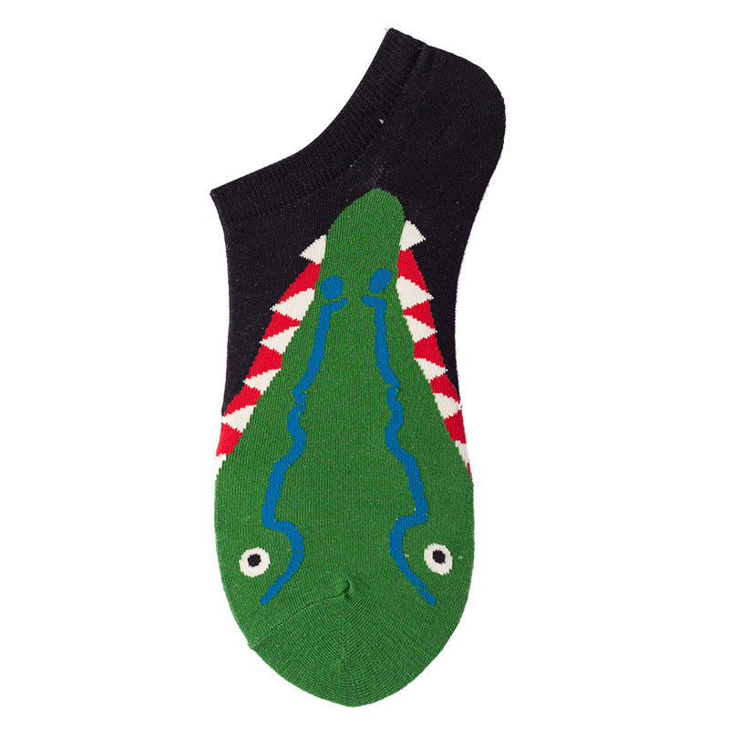 Women's Shallow Mouth Oil Painting Avocado Socks