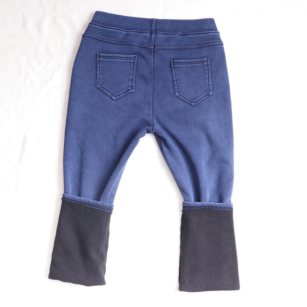 Women's Thick Black High Waist Jeans