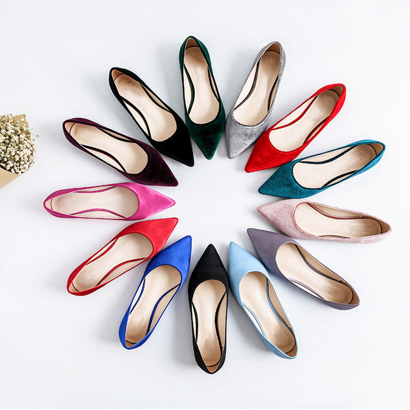 Comfortable Pointed-toe Shallow Mouth Single Shoes Women