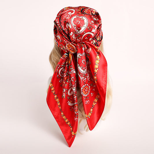 Nordic-striped Silk Scarf Same Style As The Influencers