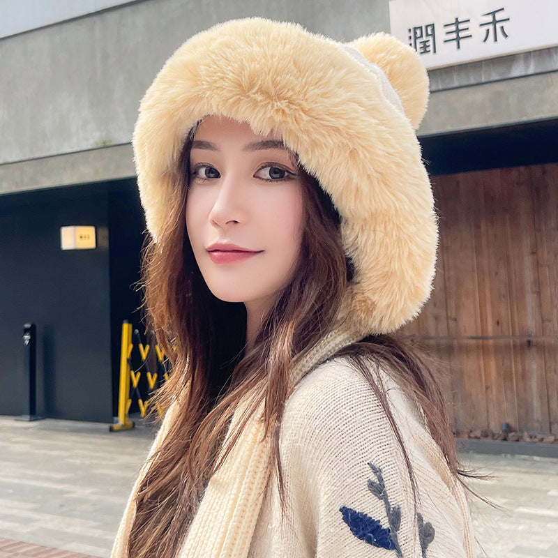 Warm And Simple Three-ball Knitted Woolen Hat