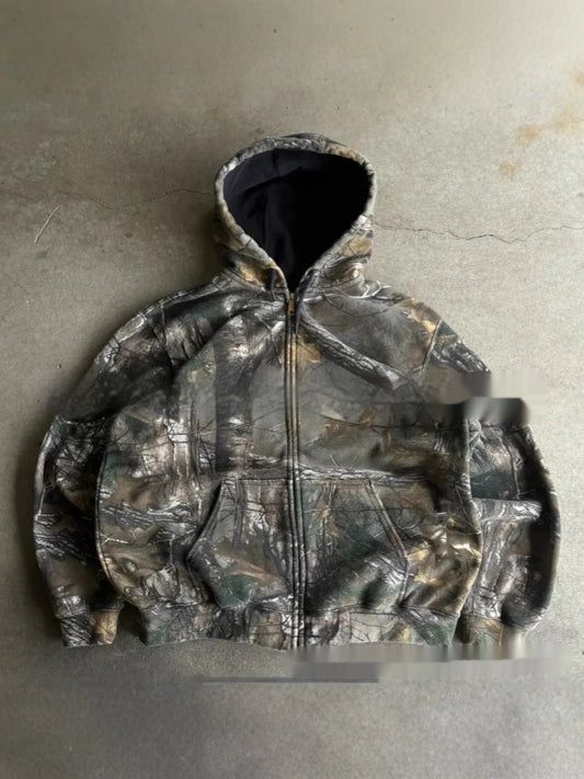 Casual Hooded Zip-Up Sweatshirt Men's