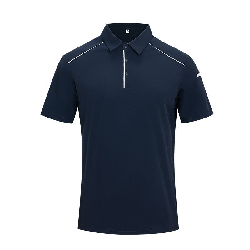 T-shirt Color Stitching Stand Collar