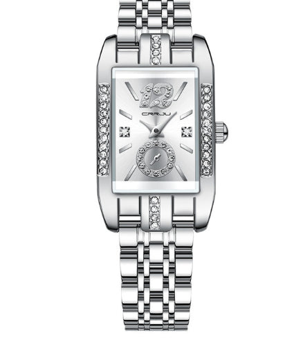 Stainless Steel Simple Square Business Fashion Watch