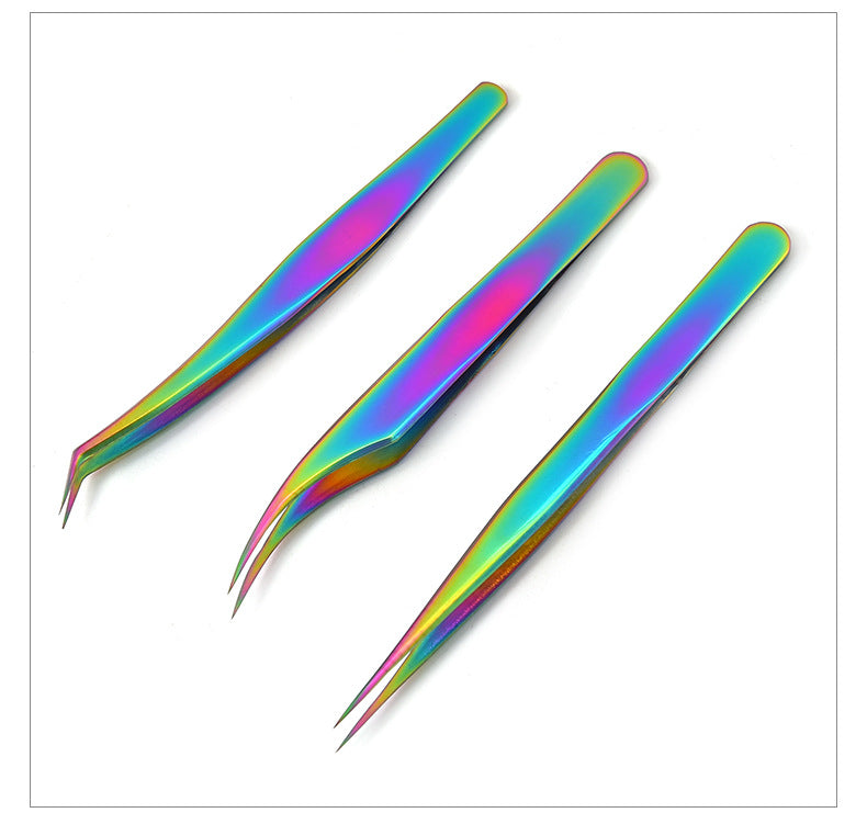 Stainless Steel Eyelash Tweezers Eyelash Curler 3-piece Set