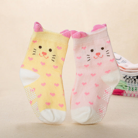 Korean Version 2 Pairs Of Three-dimensional Cartoon Animal Cotton Baby Socks