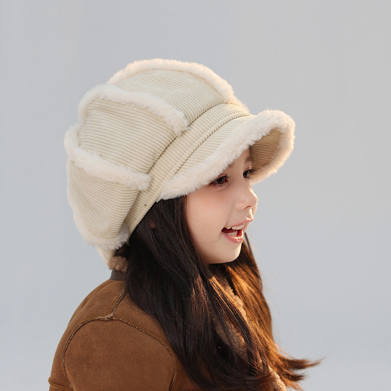 Children's Hat Thickened Warm Plush Baseball Cap
