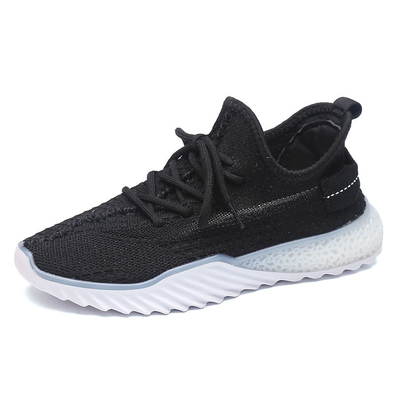 Fashion Women's Jelly Bottom Flying Knit Shoes