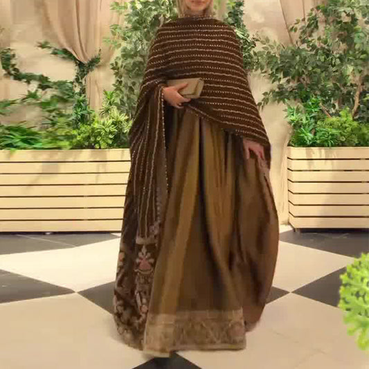 Elegant And Chic Shawl Dress For Women