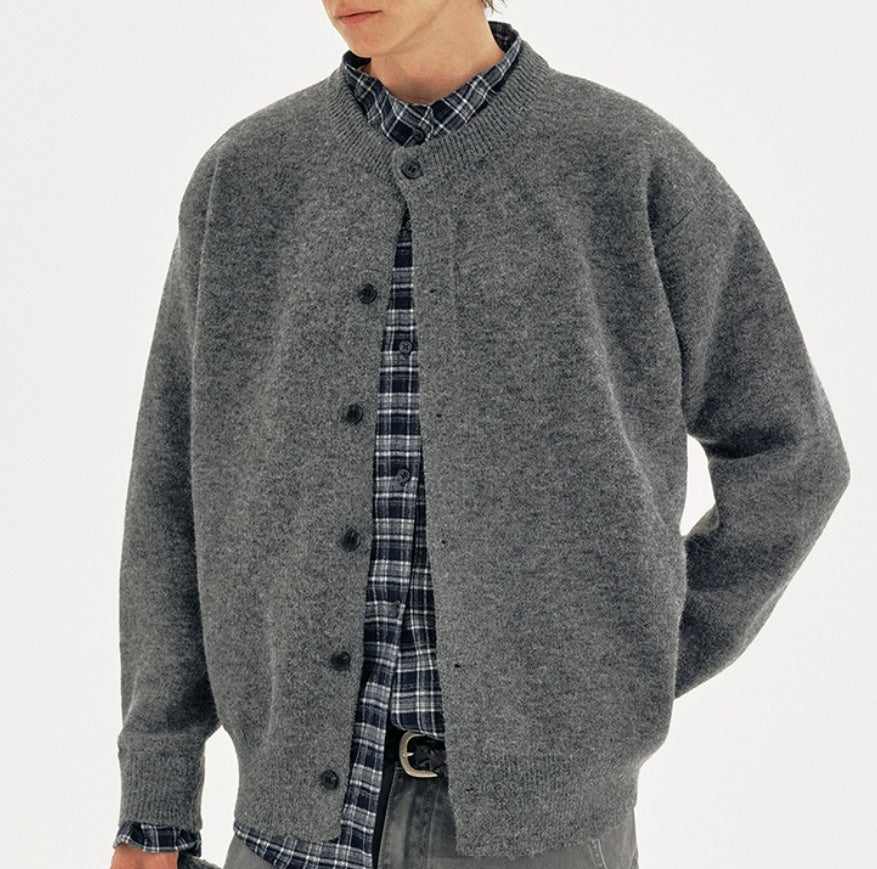 Patchwork Plaid Mock Two Piece Knit Top