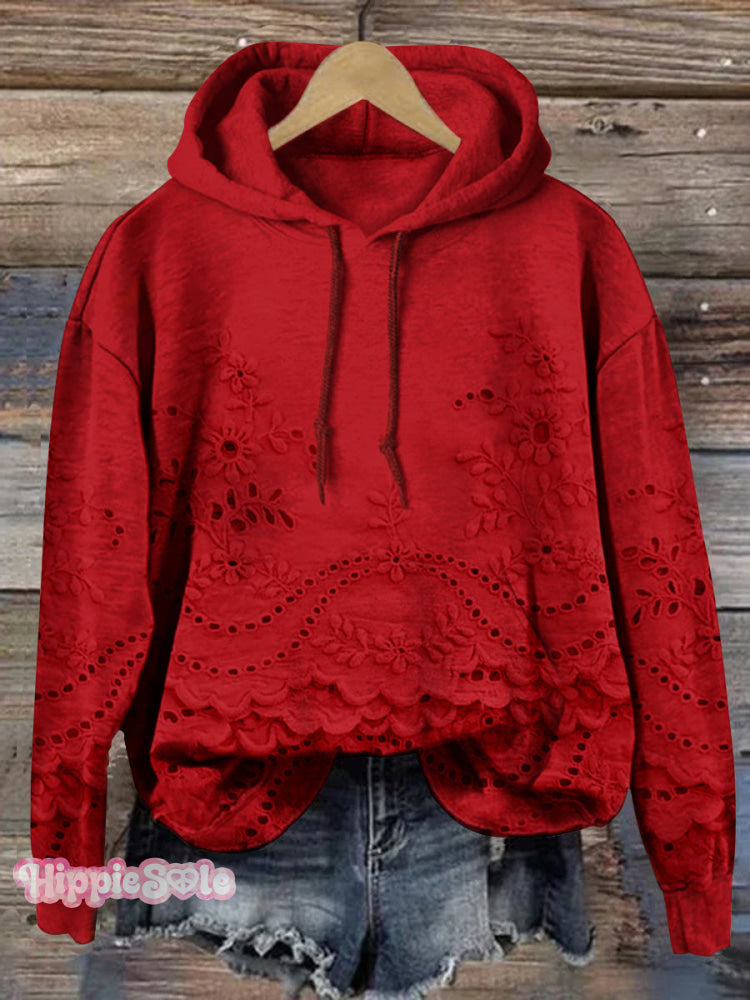 Casual Digital Printing Hooded Women's Sweater