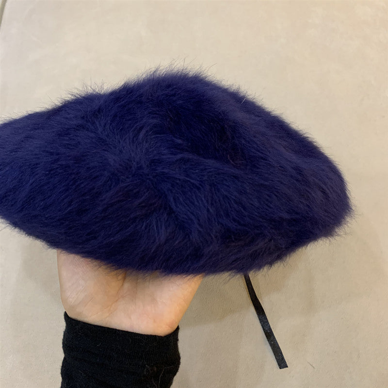 Japanese Style All Match Beret Women's Plush Autumn Winter Hat