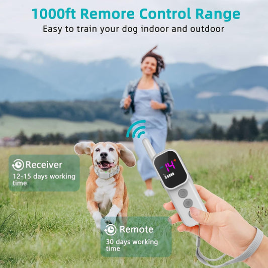 Remote Control Pet Color Screen Dog Training Bark-stop Trainer