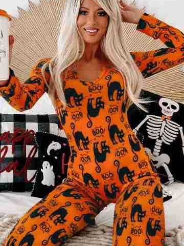 Jumpsuit til kvinder med afslappet digitalprint
