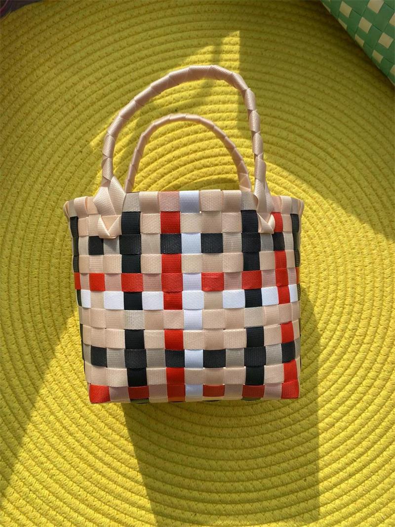 Women's Fashion Diagonal Basket Woven Bag