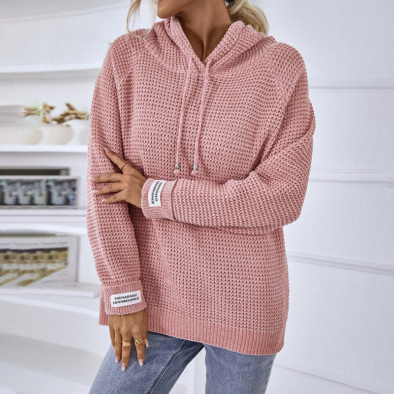 Ensfarvet Strikket Pullover til Kvinder