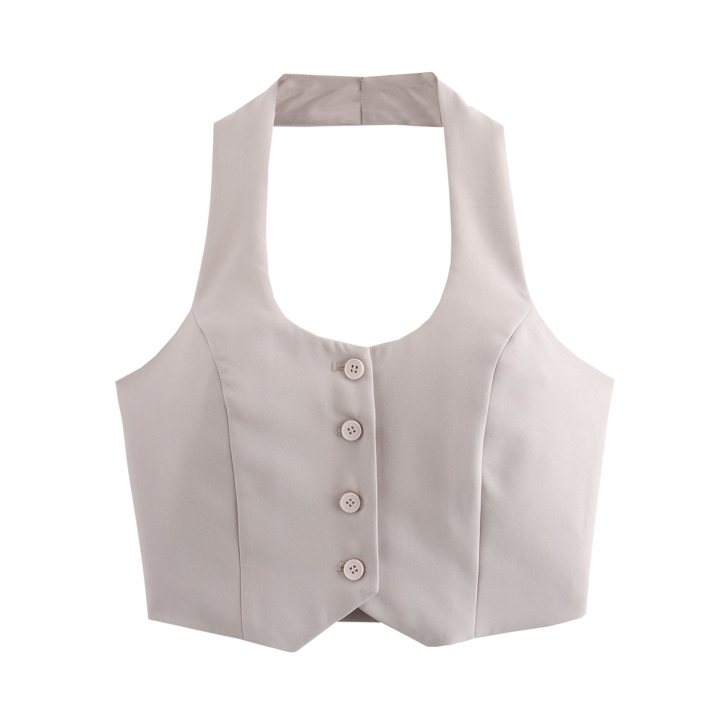 Women's Cut Halterneck Vest Trousers Suit