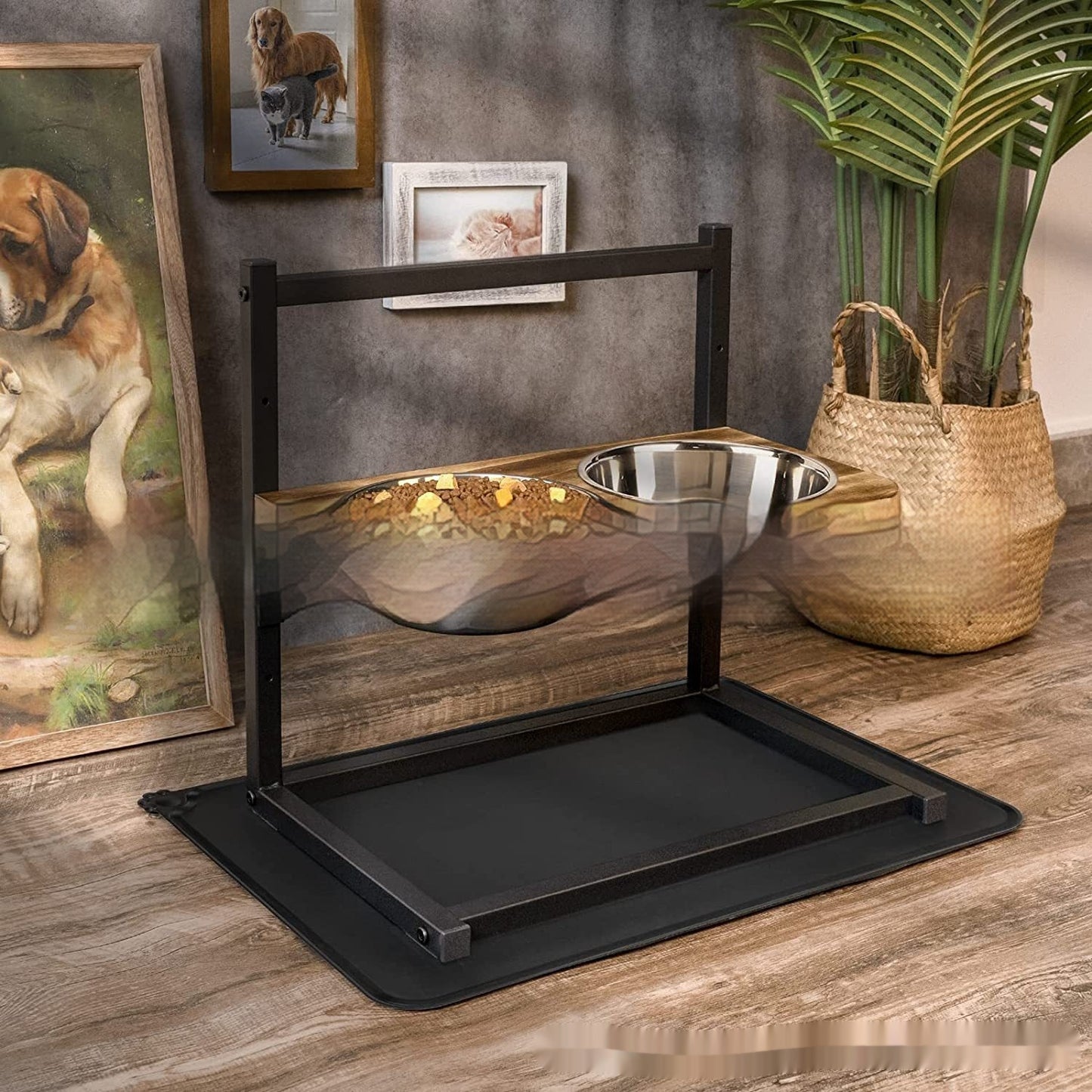 Large 5-inch 9-inch 13-inch 2 Dog Food Water Bowl