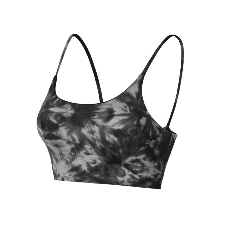 Women's Tie-dye Beauty Back Fitness Bra Sports Underwear
