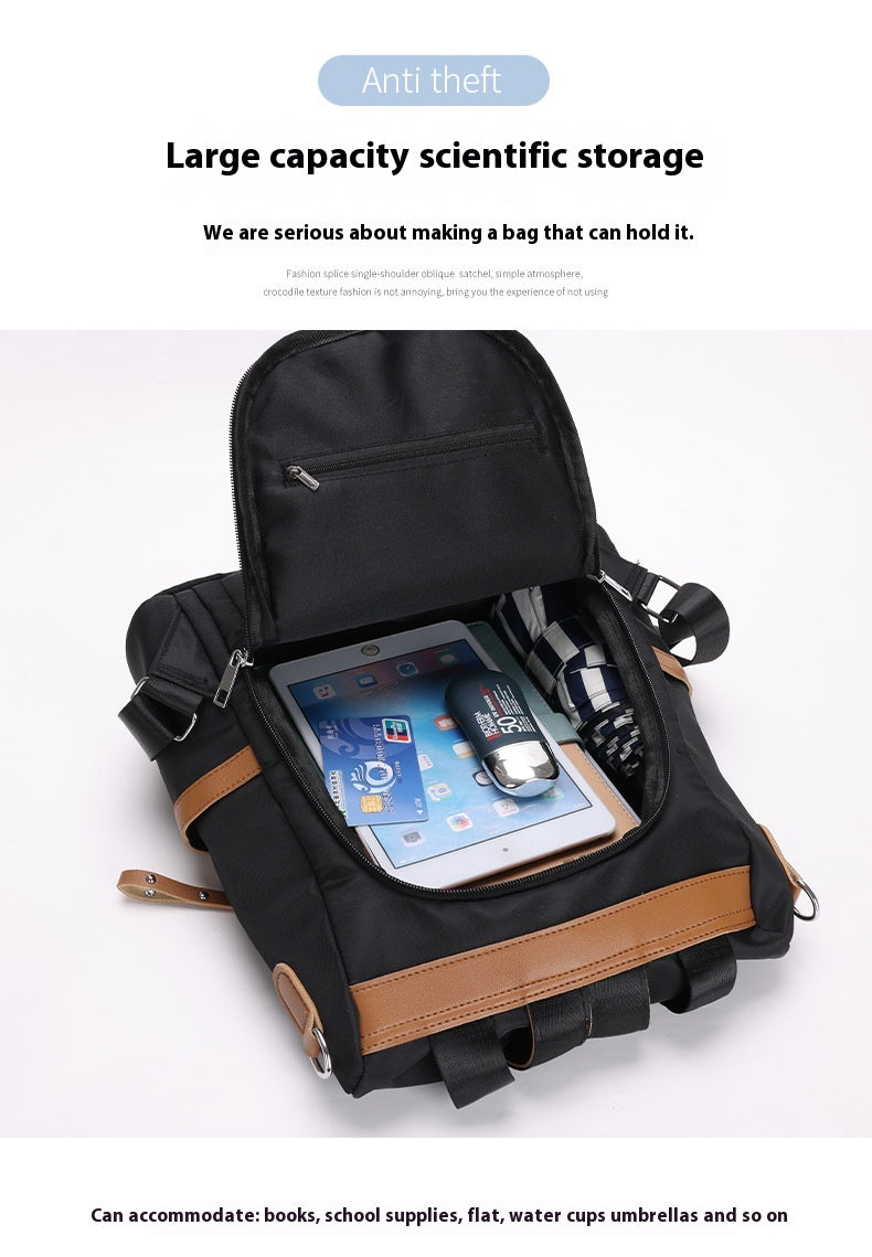 Large Capacity Backpack Oxford Cloth Waterproof Student Travel Bag