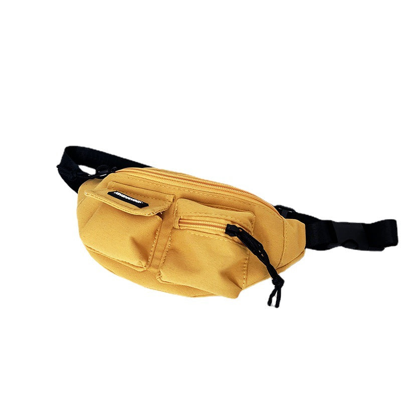 Children's Fashion Simple Canvas Crossbody Waist Bag