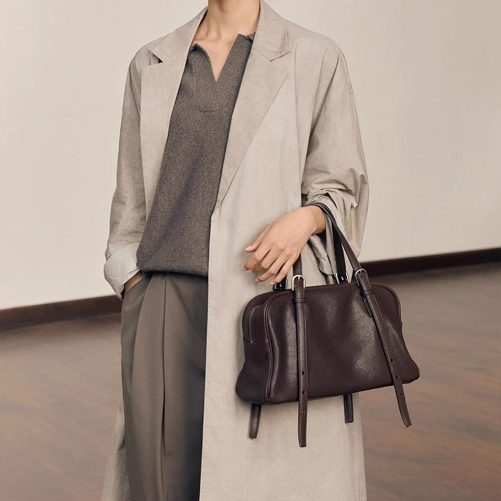 Women's Retro Casual Large Capacity Genuine Leather Portable Shoulder Bag