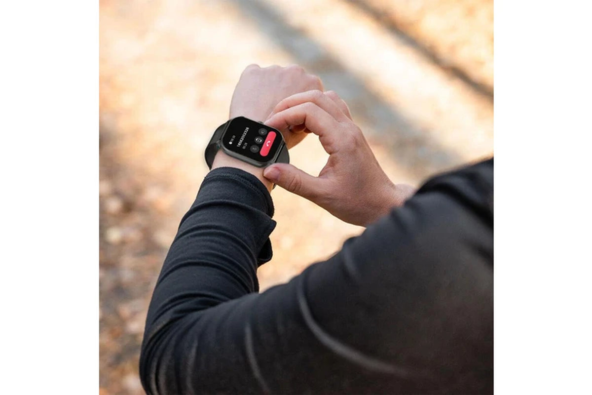 V-Fitness IP68 Smart Watch 2In Touch Screen Apple/Google Fit Tracking Black