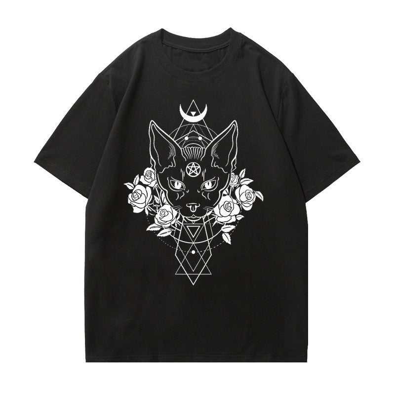 Printed Women's T-shirt Casual Short Sleeve Cool Girl Top