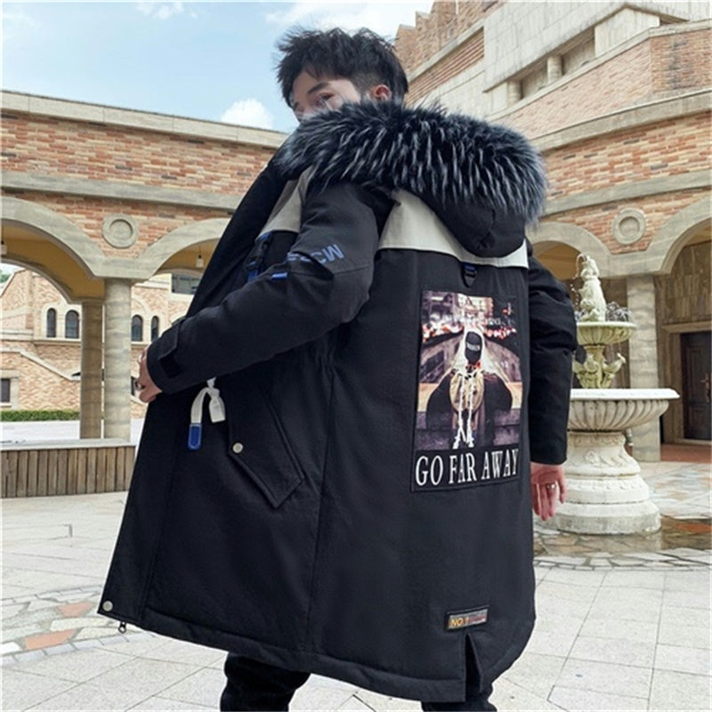 Men's Mid-length Padded Warm Padded Jacket