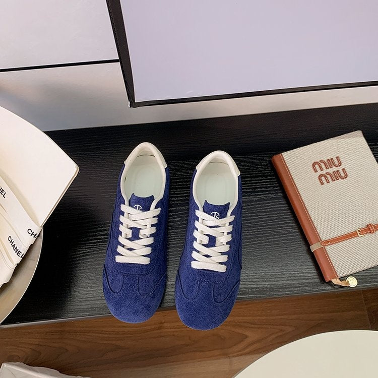 Spring & Autumn New Arrival Anti-slip Suede Fashion Shoes, Low-top Casual Outdoor Solid Color Sneakers