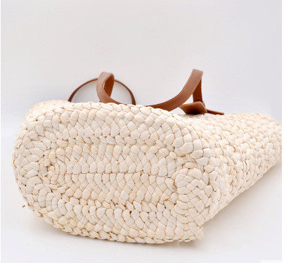 Elegant Women's Woven Shoulder Straw Bag