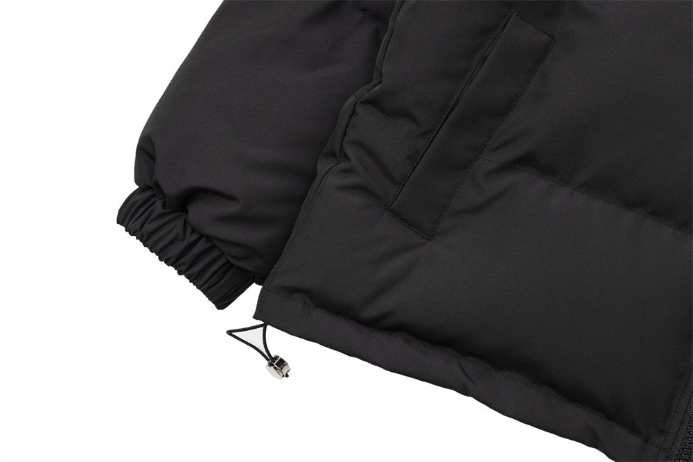 Dark Spider Print Stand Collar Bread Cotton Coat Jacket