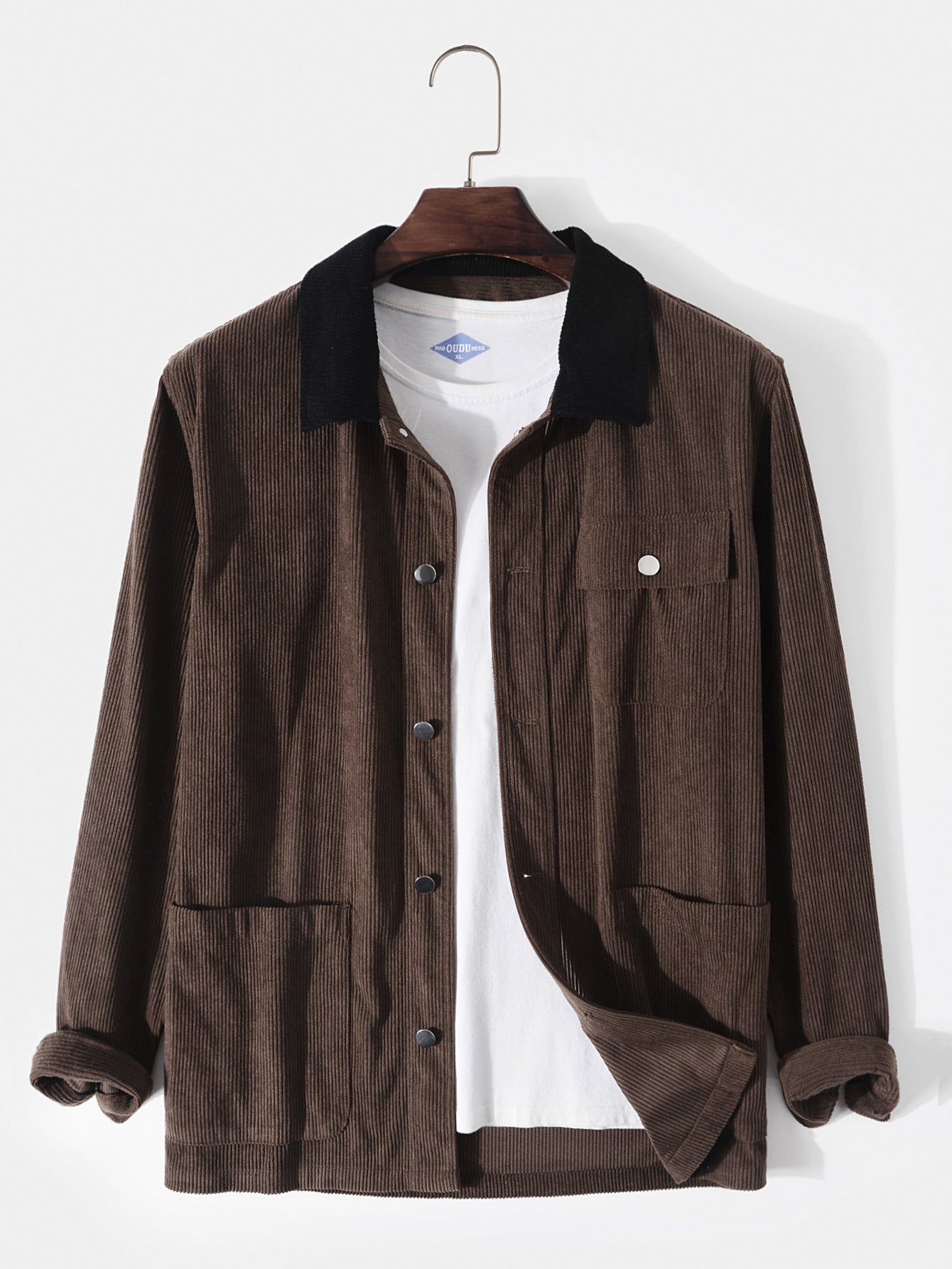 Long Sleeve Men's Jacket European And American Top Solid Color