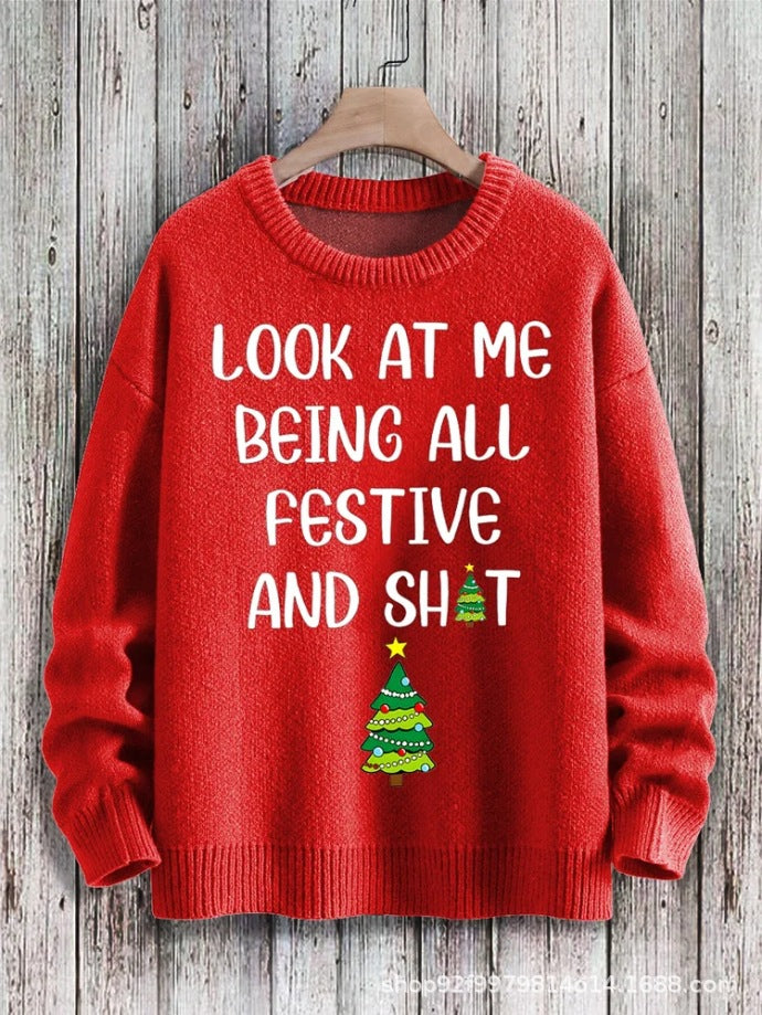 New Casual Fashion 3D Printed Christmas Printed Sweater