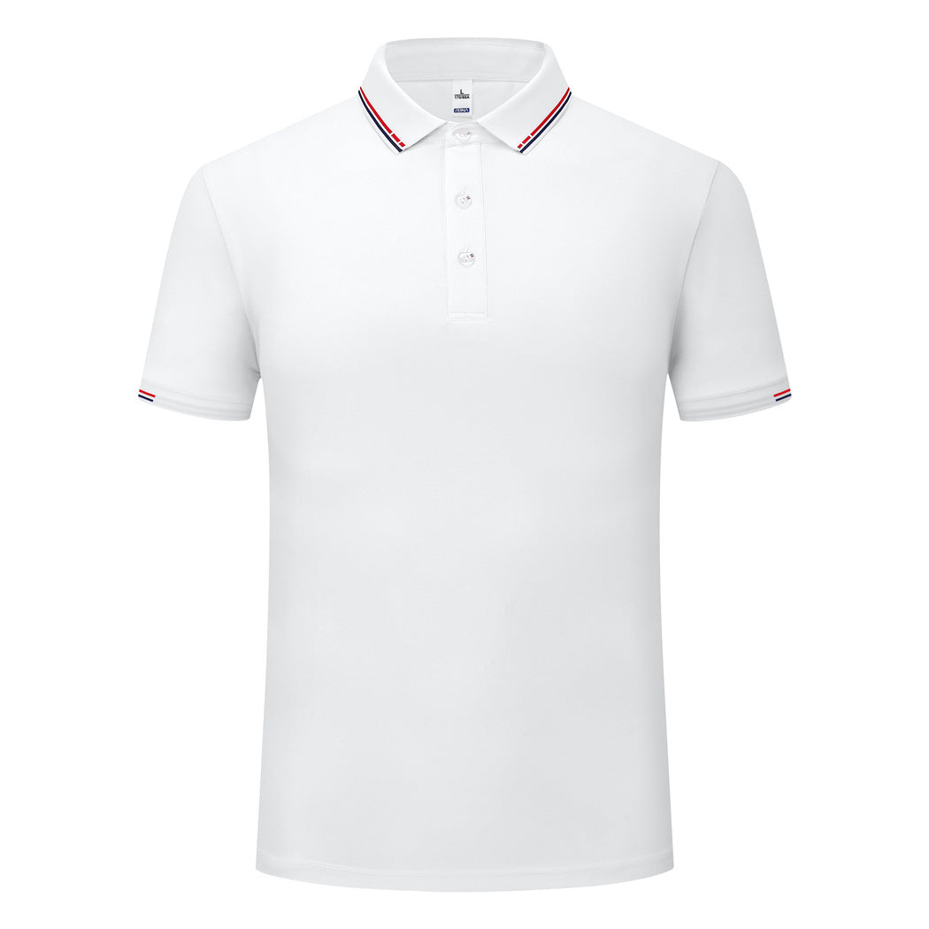 Washed Cotton Polo Shirt Short Sleeve Lapel