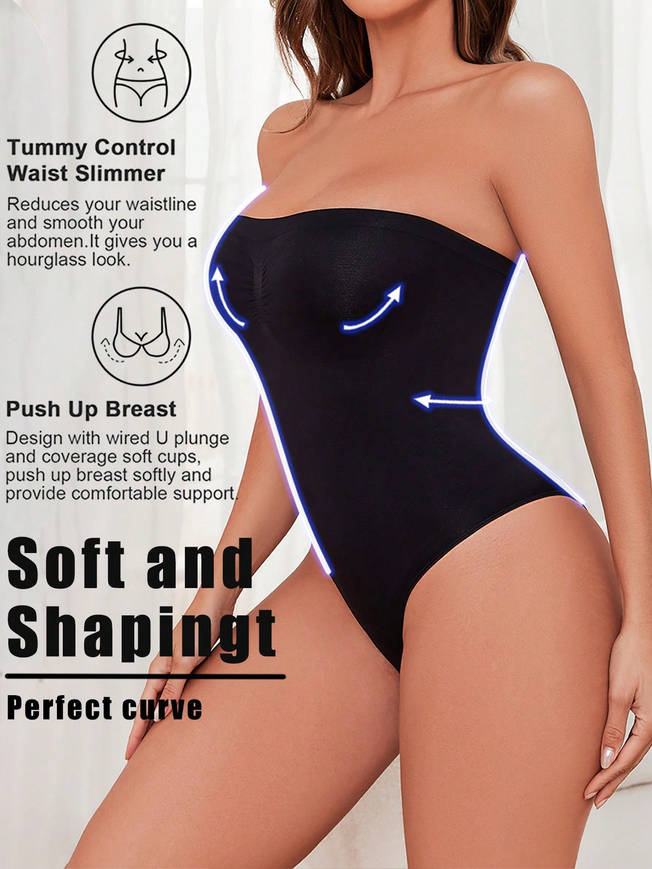 A Fashionable Strapless Dress Jumpsuit For Women