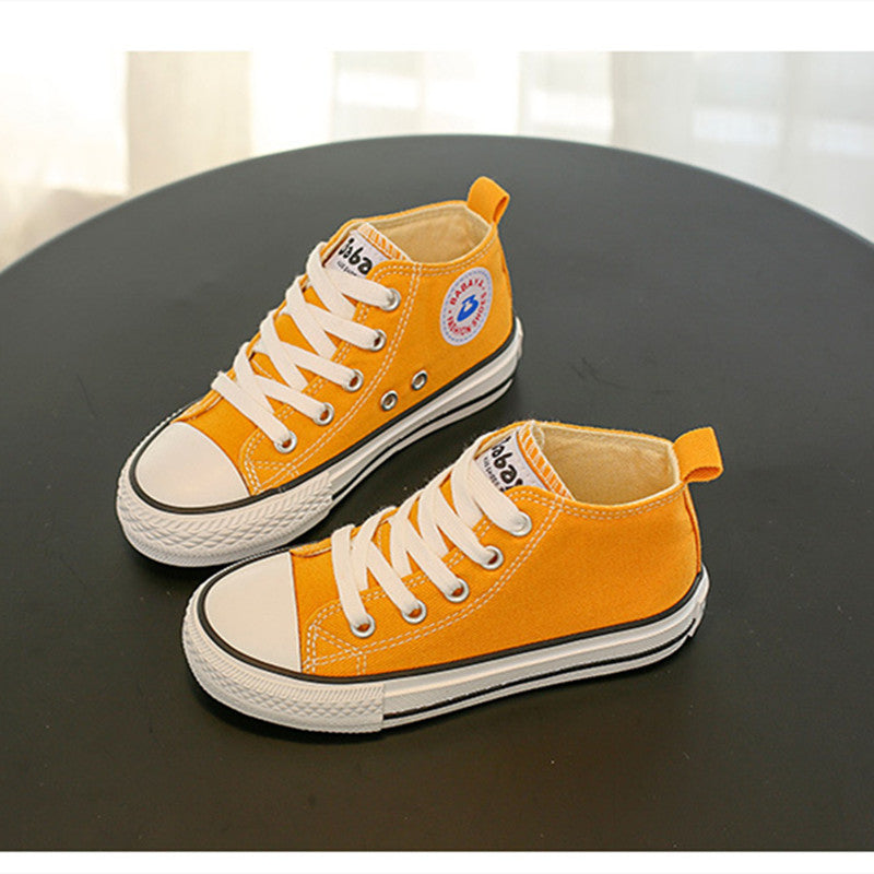 Children's Canvas Shoes Boys' Cloth Casual Mid-cut Autumn New Style