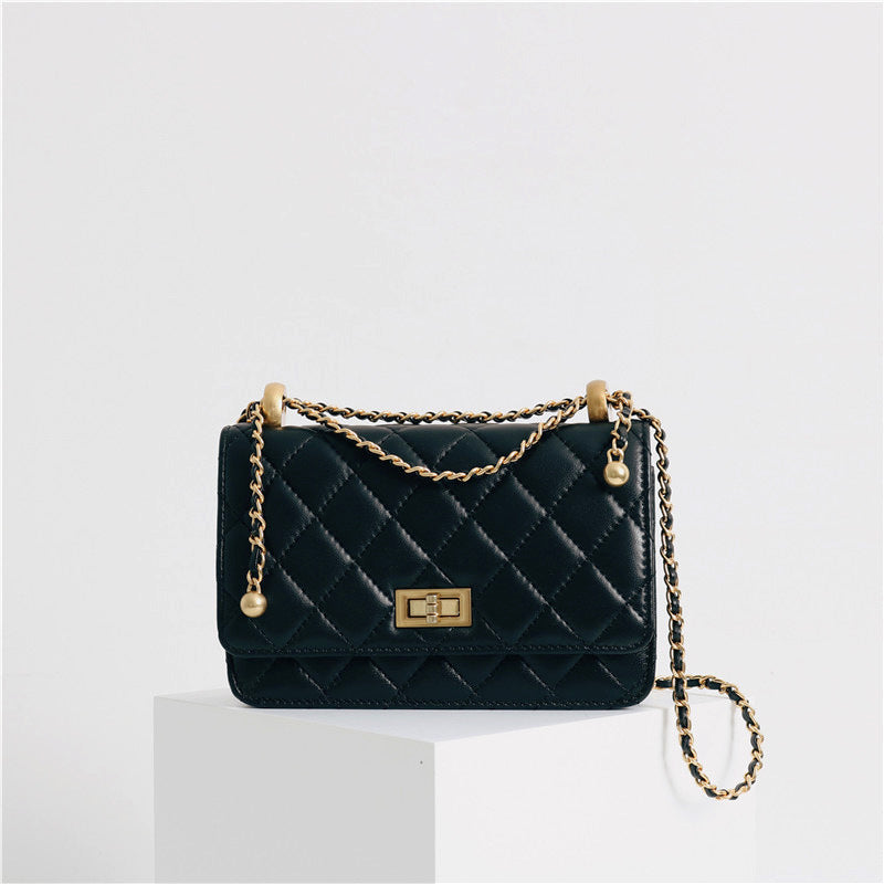 Sheepskin Small Fragrant Style Shoulder Crossbody Bag