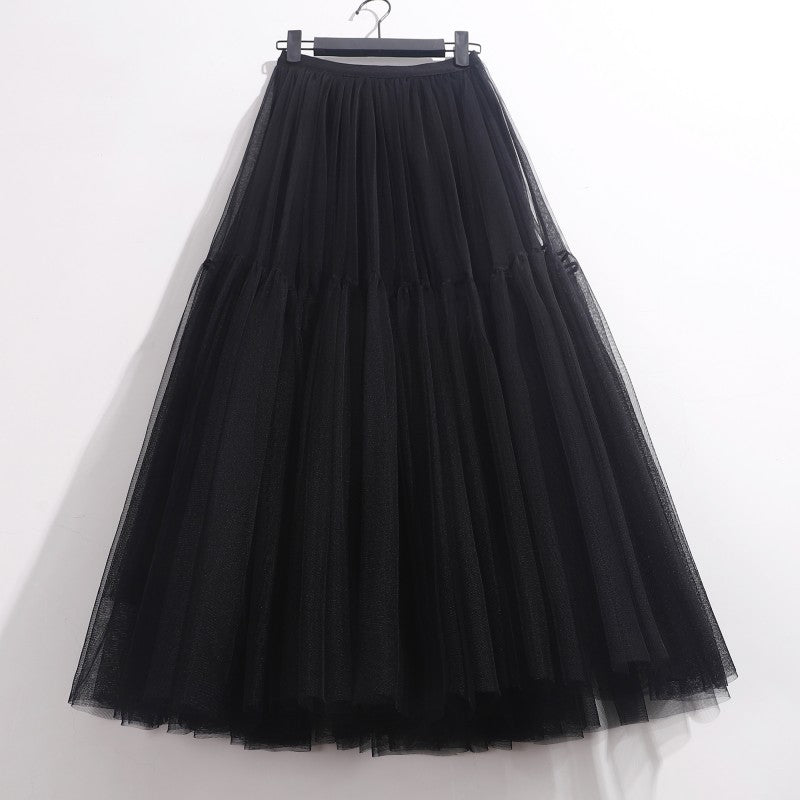 High Waisted Mid Length Cake Mesh Fairy Dress