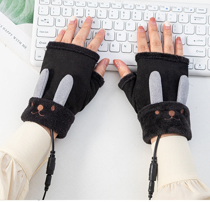 USB Power Charging Heating Gloves For Adults