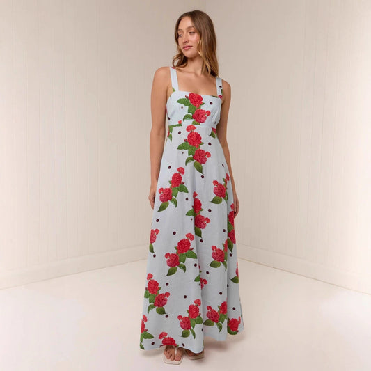 Casual, Fashionable, And Unique Floral-print Dress