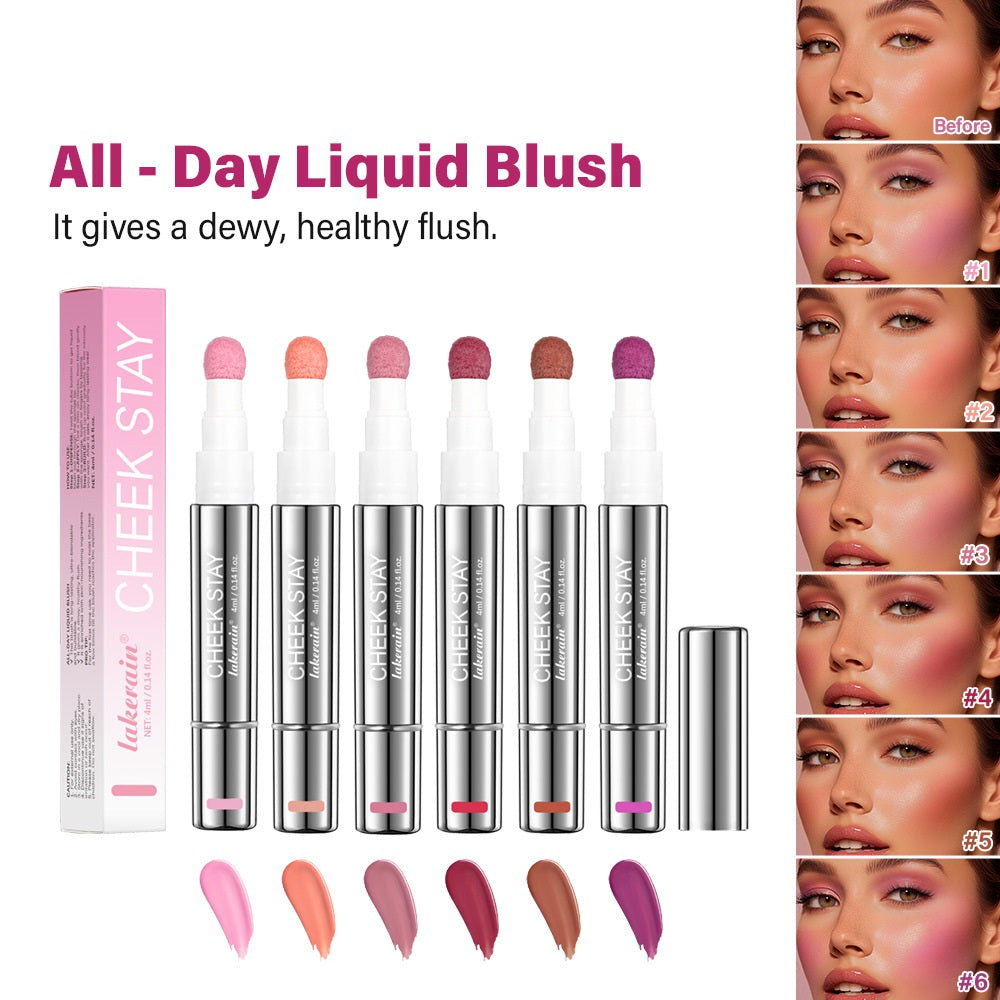 6 Colors Multifunctional Cosmetic Brush Liquid Highlight Blush Stick