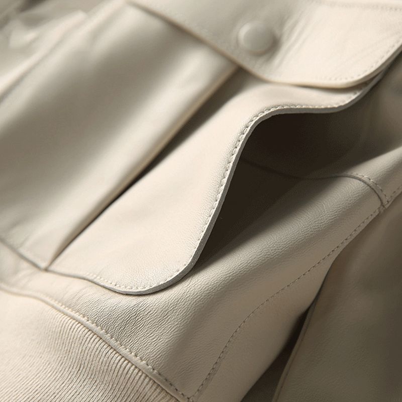 Temperament Round Neck Thread Modified Straight Jacket